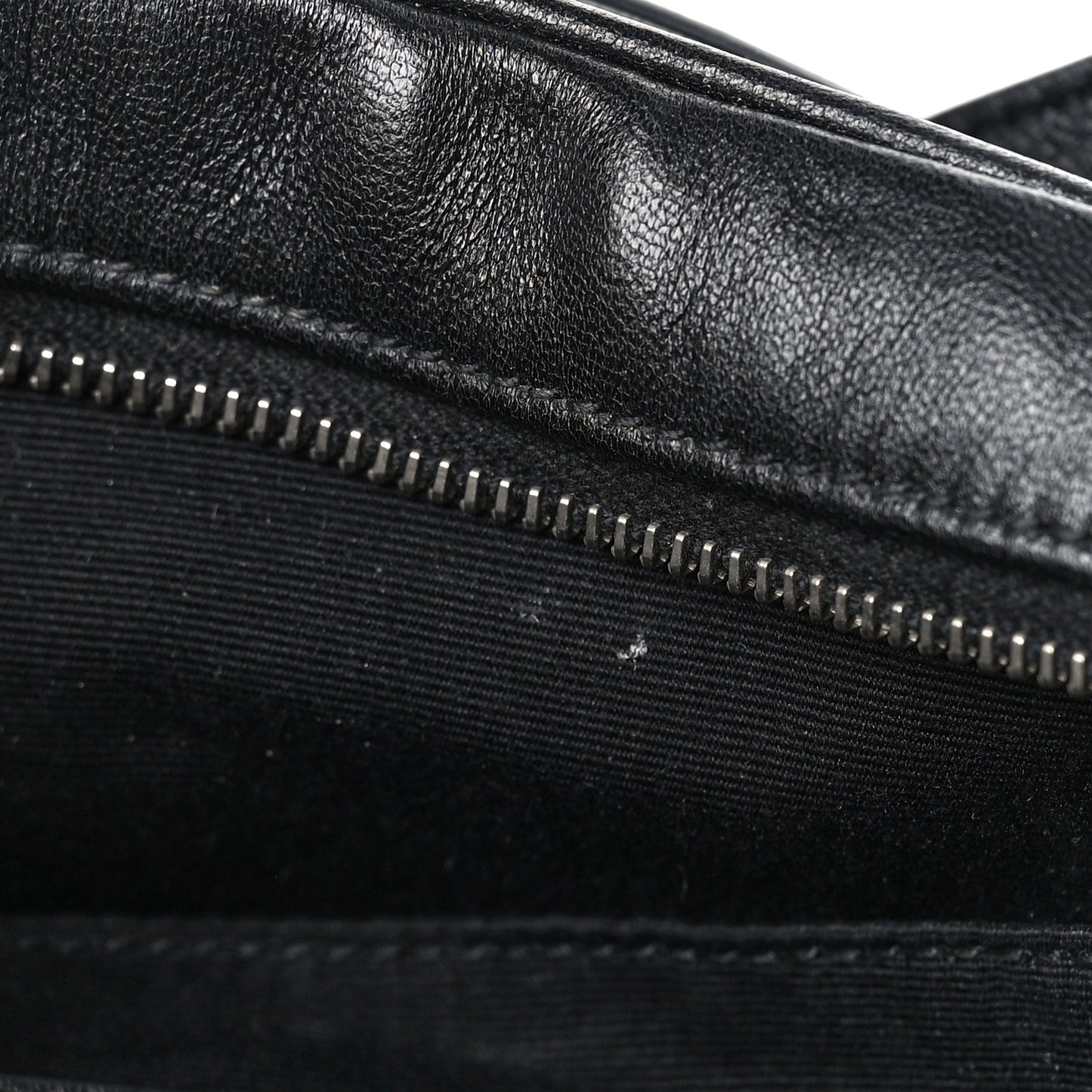 Calfskin Heart Embossed Monogram Belt Bag Black