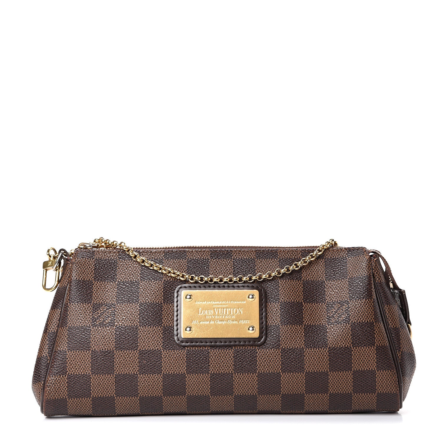 Louis Vuitton Damier Ebene Eva Clutch 1 of 12
