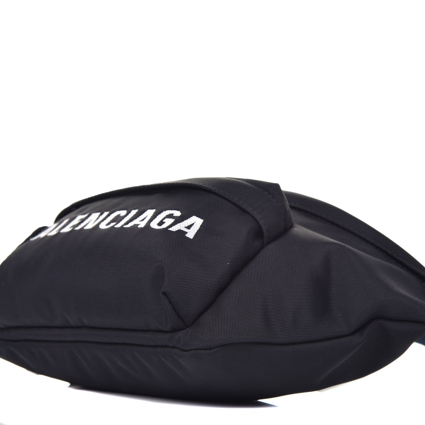 Recycled Sport Nylon Logo Embroidered Wheel Beltpack Black