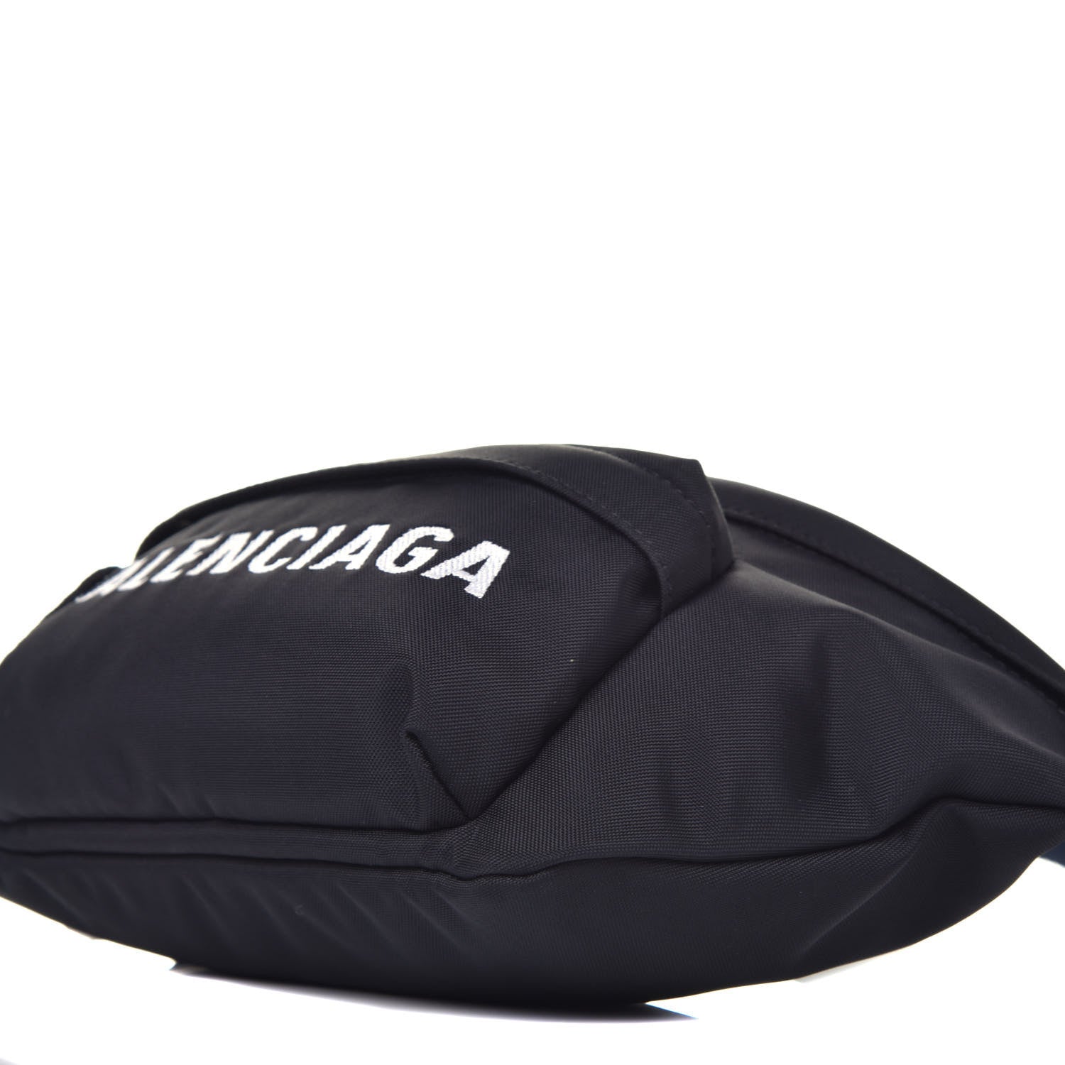 Balenciaga Recycled Sport Nylon Logo Embroidered Wheel Beltpack Black 9 of 9