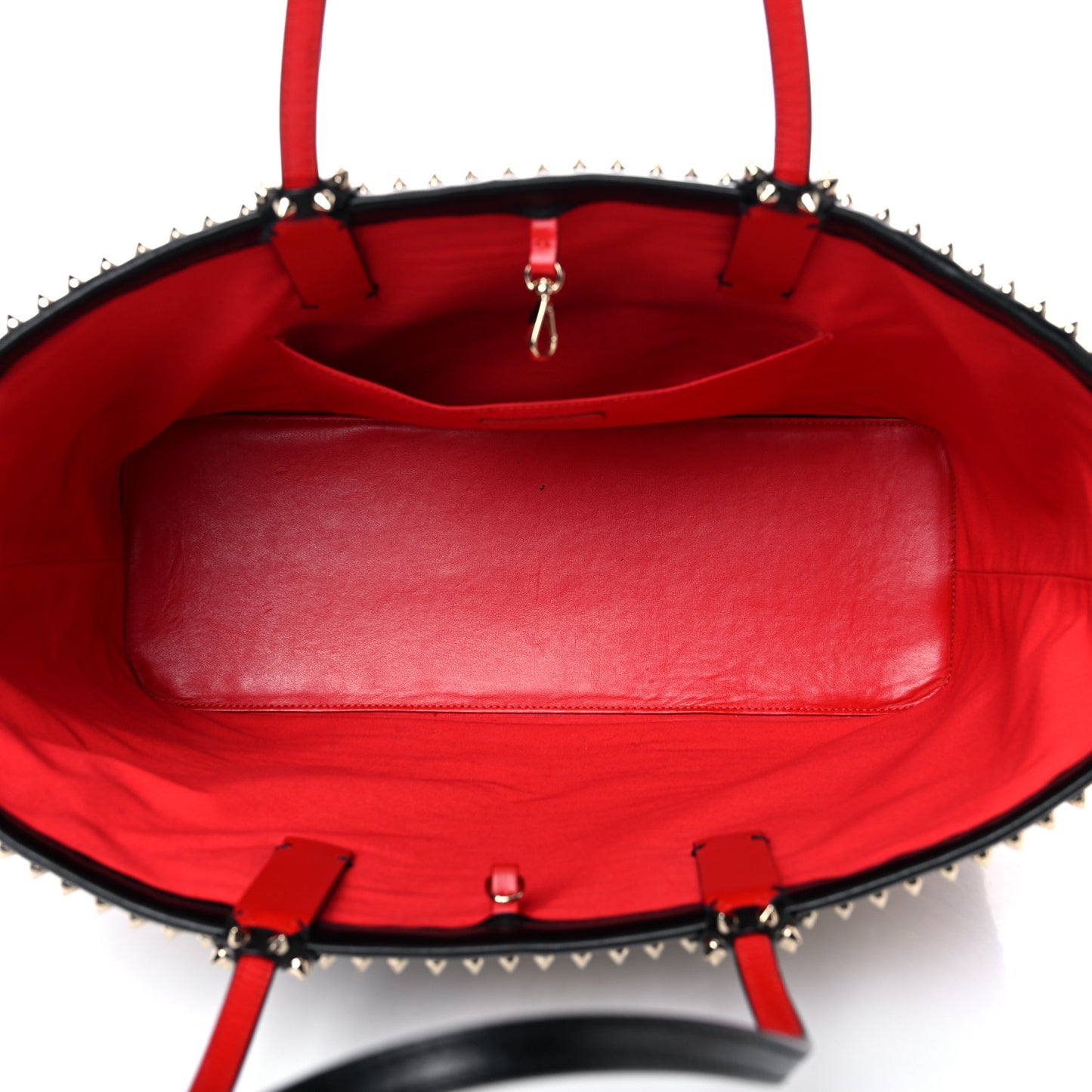Calfskin Metallic Straw Spikes East West Cabata Tote Multicolor