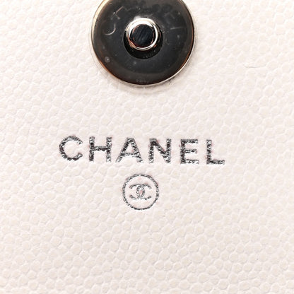 Chanel Caviar Quilted My Everything Belt Flap Card Holder White 6 of 11