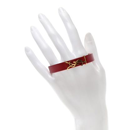 Saint Laurent Lambskin Opyum Bracelet M Rouge Eros 2 of 6