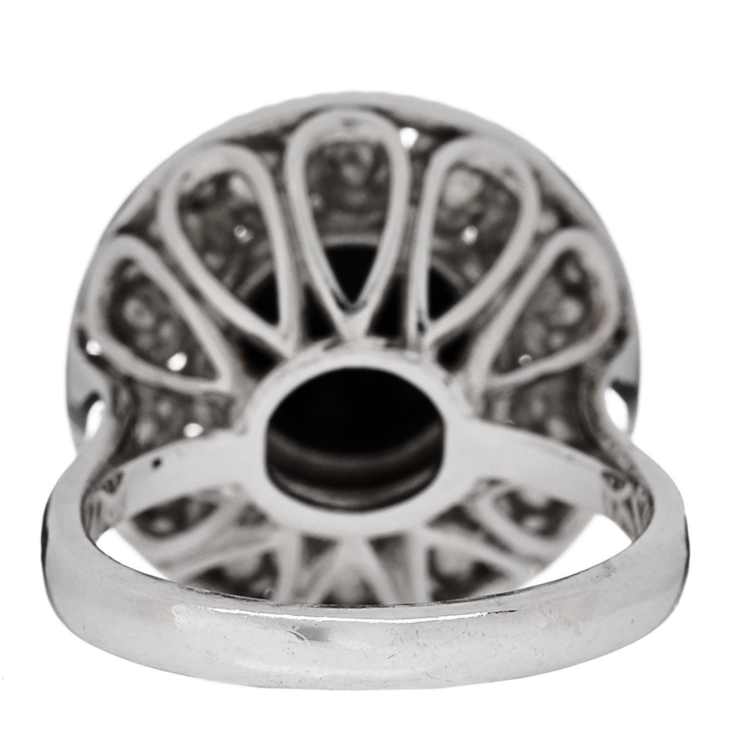 Tiffany Sterling Silver Black Onyx Freshwater Pearl Ziegfeld Ring 57 8 4 of 6