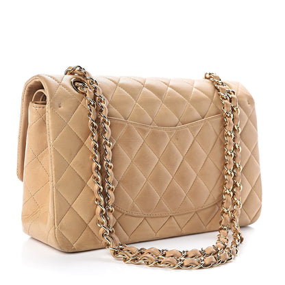 Chanel Lambskin Quilted Medium Double Flap Beige 3 of 18