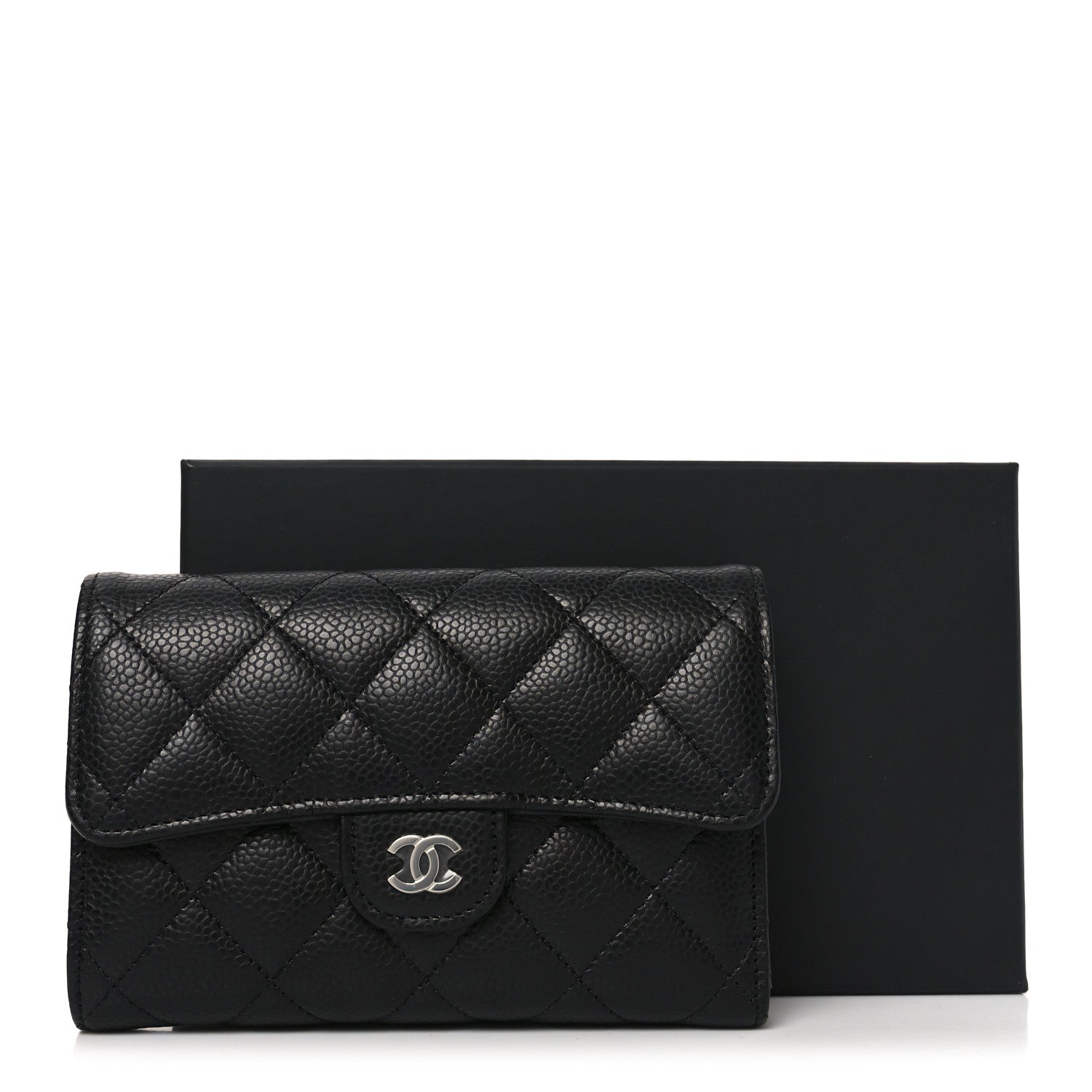 Chanel Caviar Quilted Medium Flap Wallet Black 9 of 9