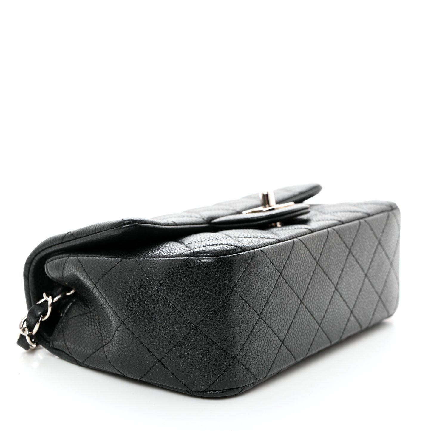 Caviar Quilted Mini Rectangular Flap Black