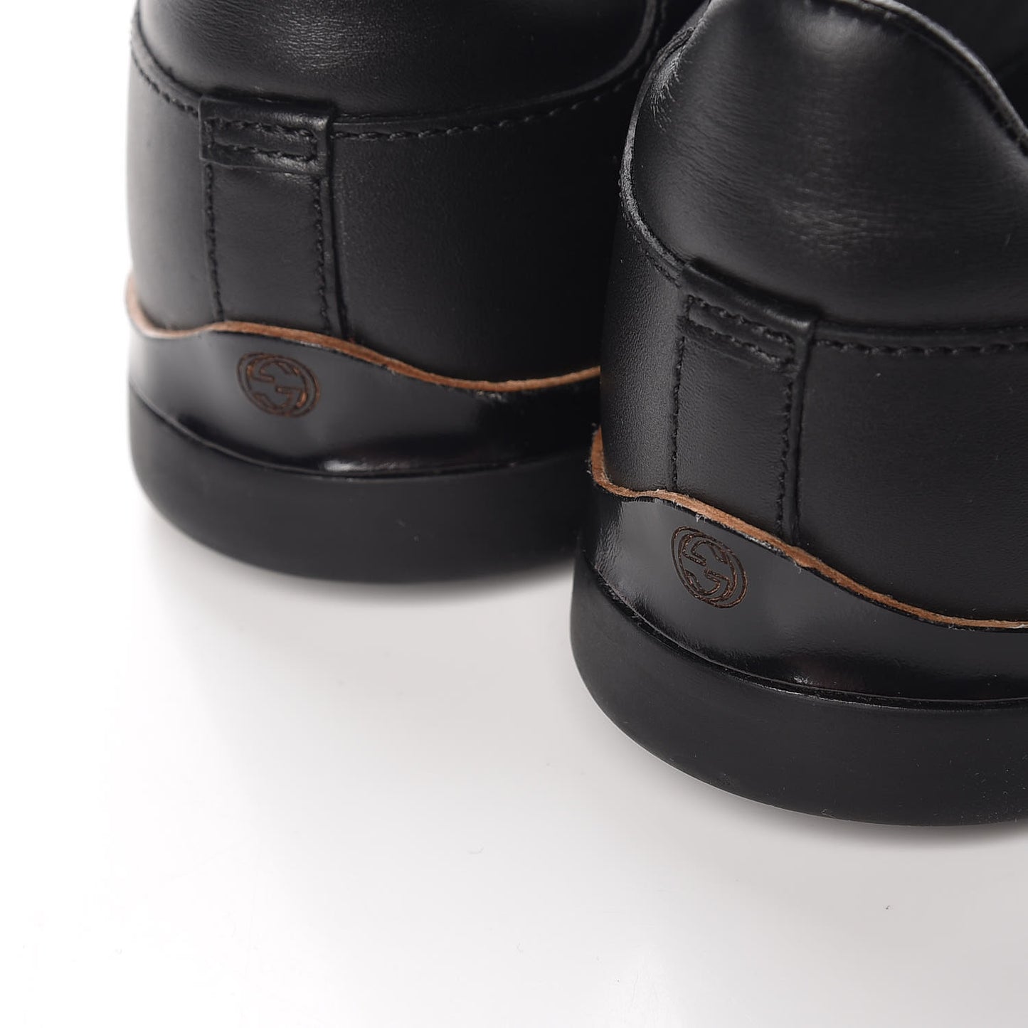 Calfskin Womens Interlocking G Sneakers 39 Black