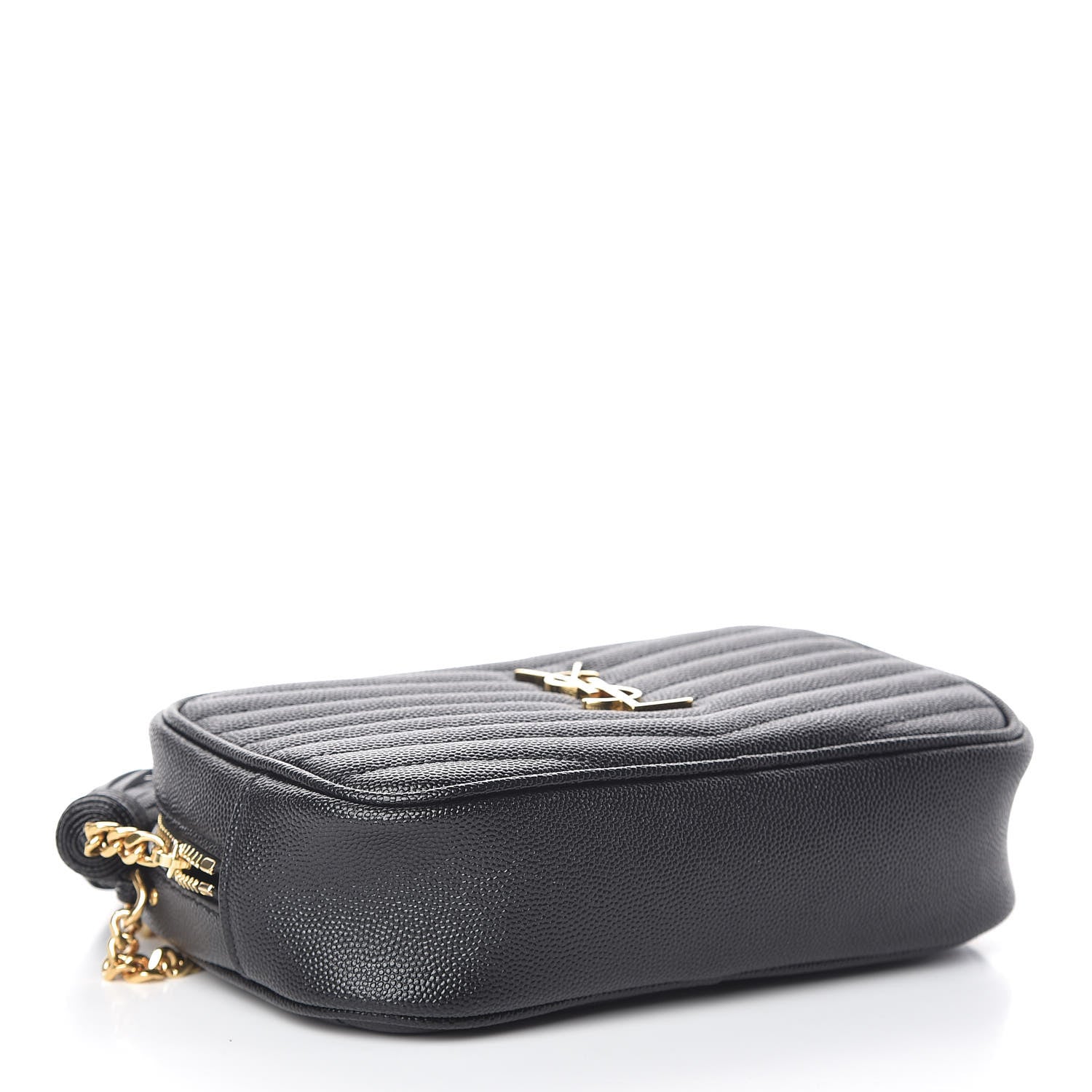 Saint Laurent Grain De Poudre Matelasse Monogram Mini Lou Camera Bag Black 4 of 10