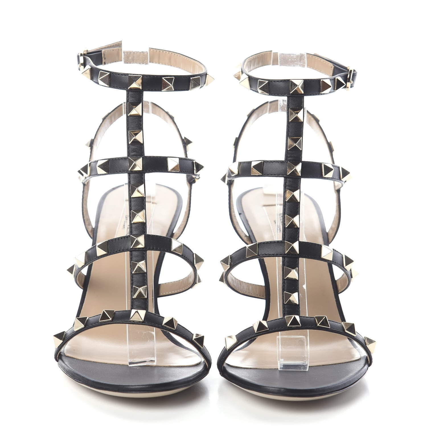 Valentino Garavani Nappa Rockstud Gladiator 70mm Sandals 37.5 Black 2 of 6