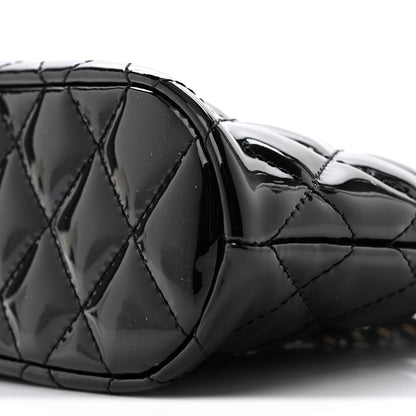 Chanel Patent Quilted Shiny Coco Small Shopping Bag Black 10 of 12