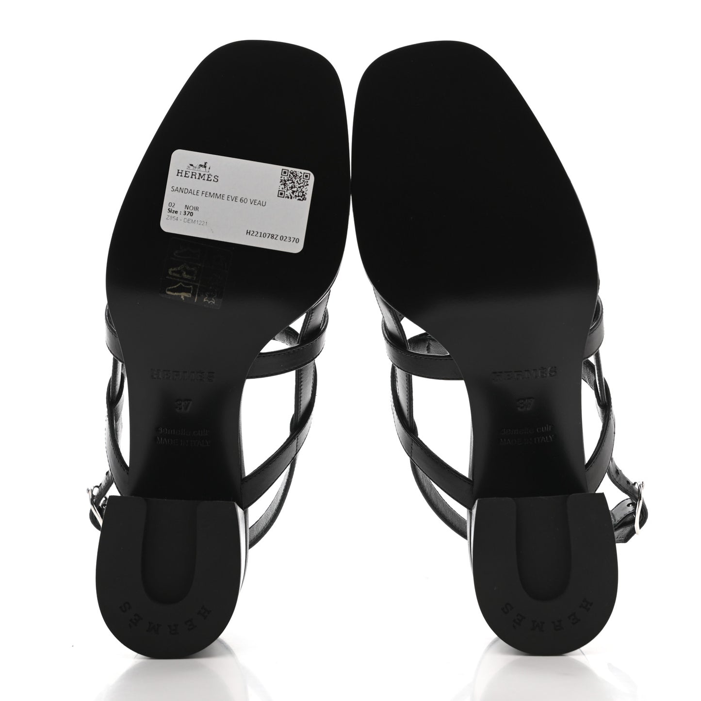Calfskin Eve 60 Sandals 37 Black