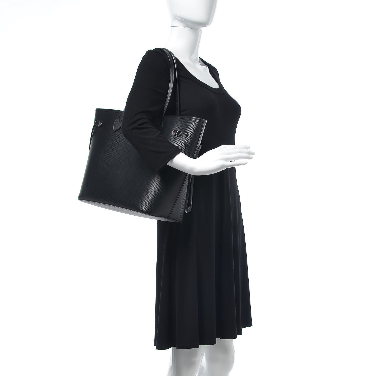 Louis Vuitton Epi Neverfull MM Black 2 of 9