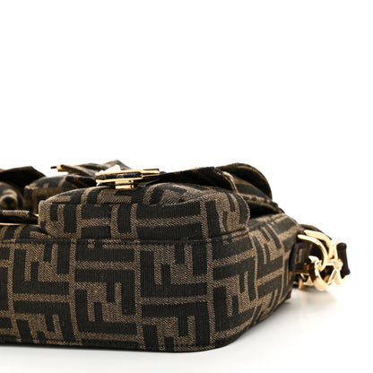 Fendi Fabric Jacquard FF 1974 Multipocket Baguette Tobacco Moro 9 of 9