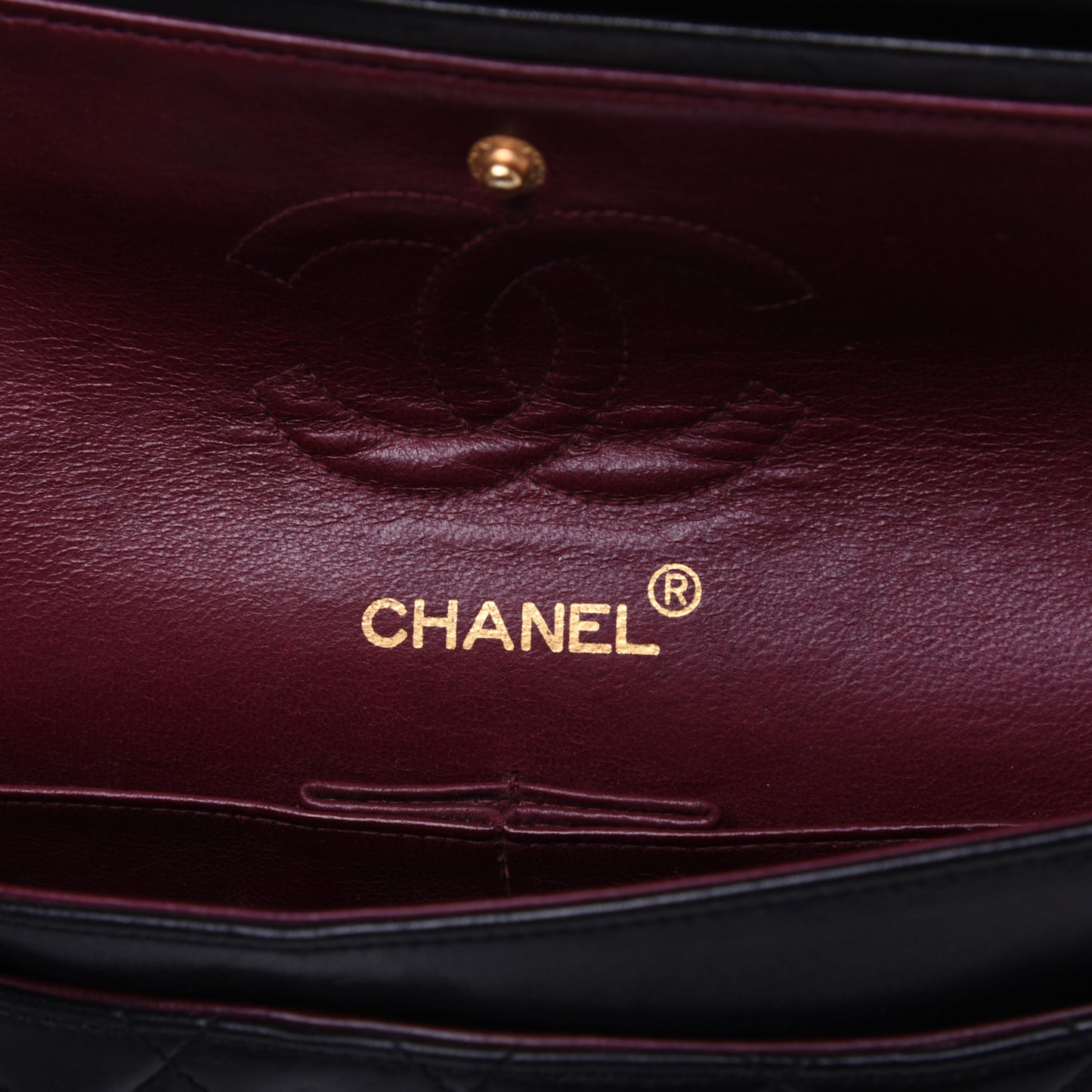 Lambskin Quilted Small Double Flap Black