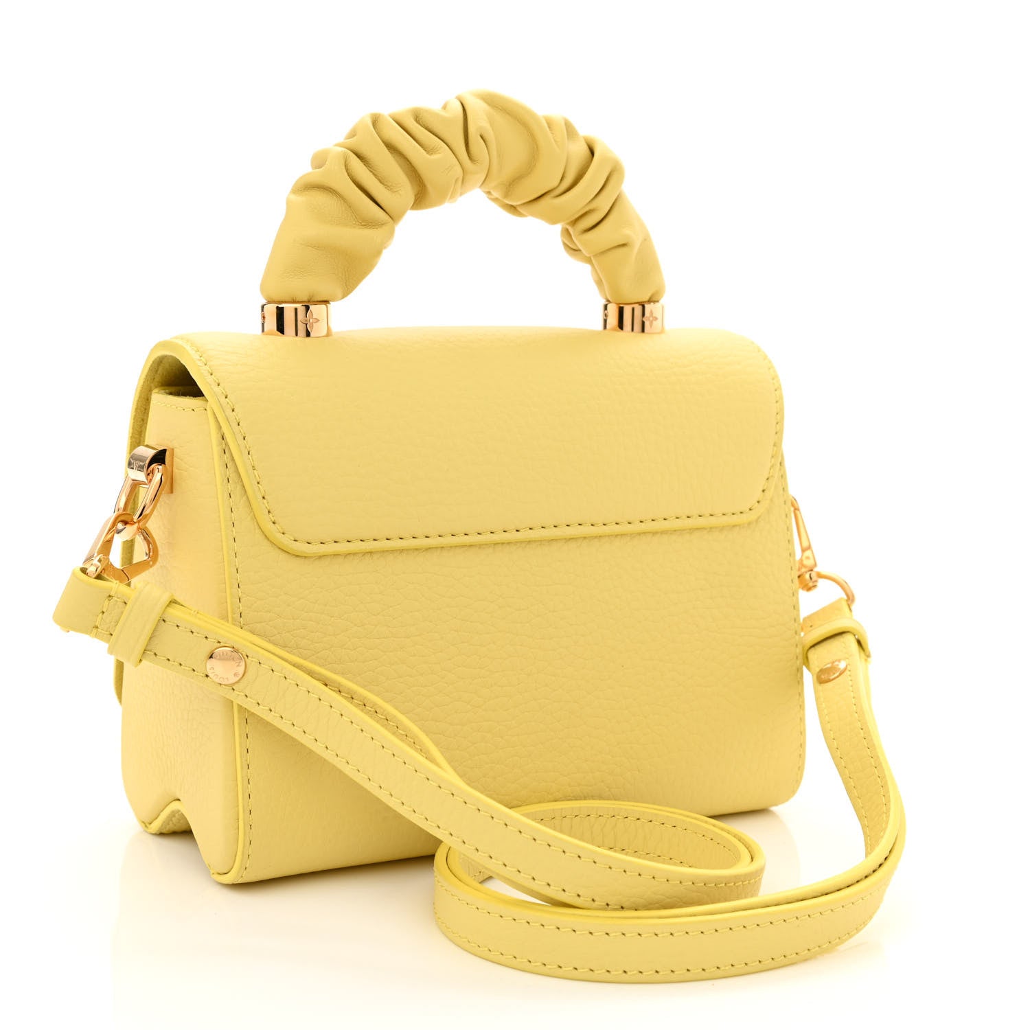 Louis Vuitton Taurillon Smooth Calfskin Scrunchie Twist One Handle PM Yellow 4 of 10