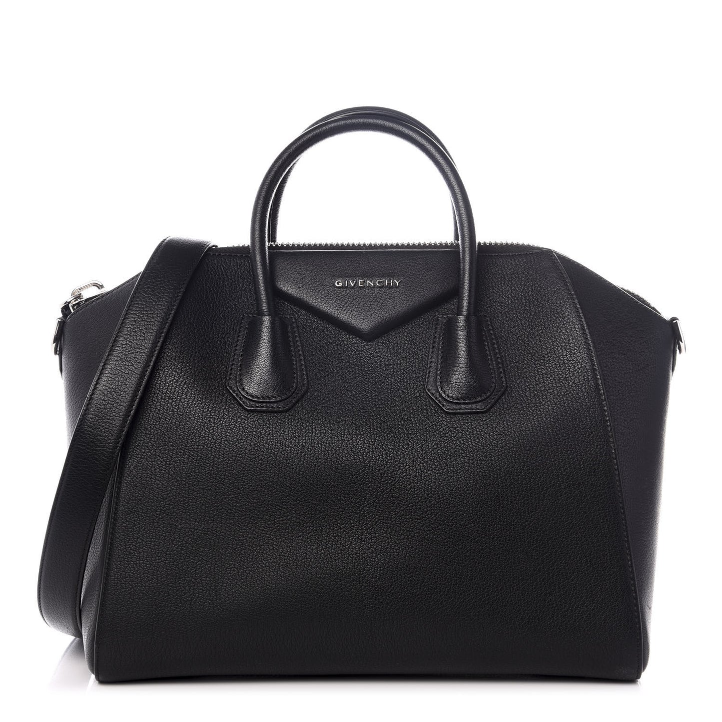 Sugar Goatskin Medium Antigona Black