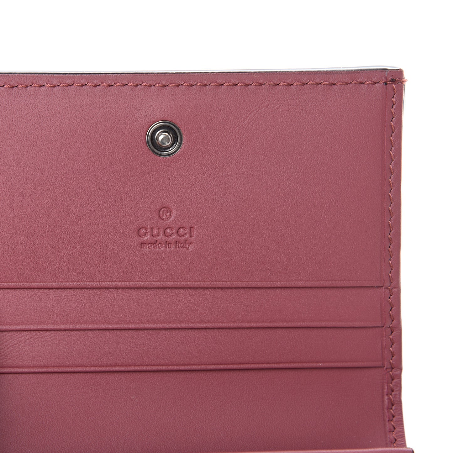 GG Supreme Monogram Blooms Card Case Wallet Beige Multicolor Dry Rose