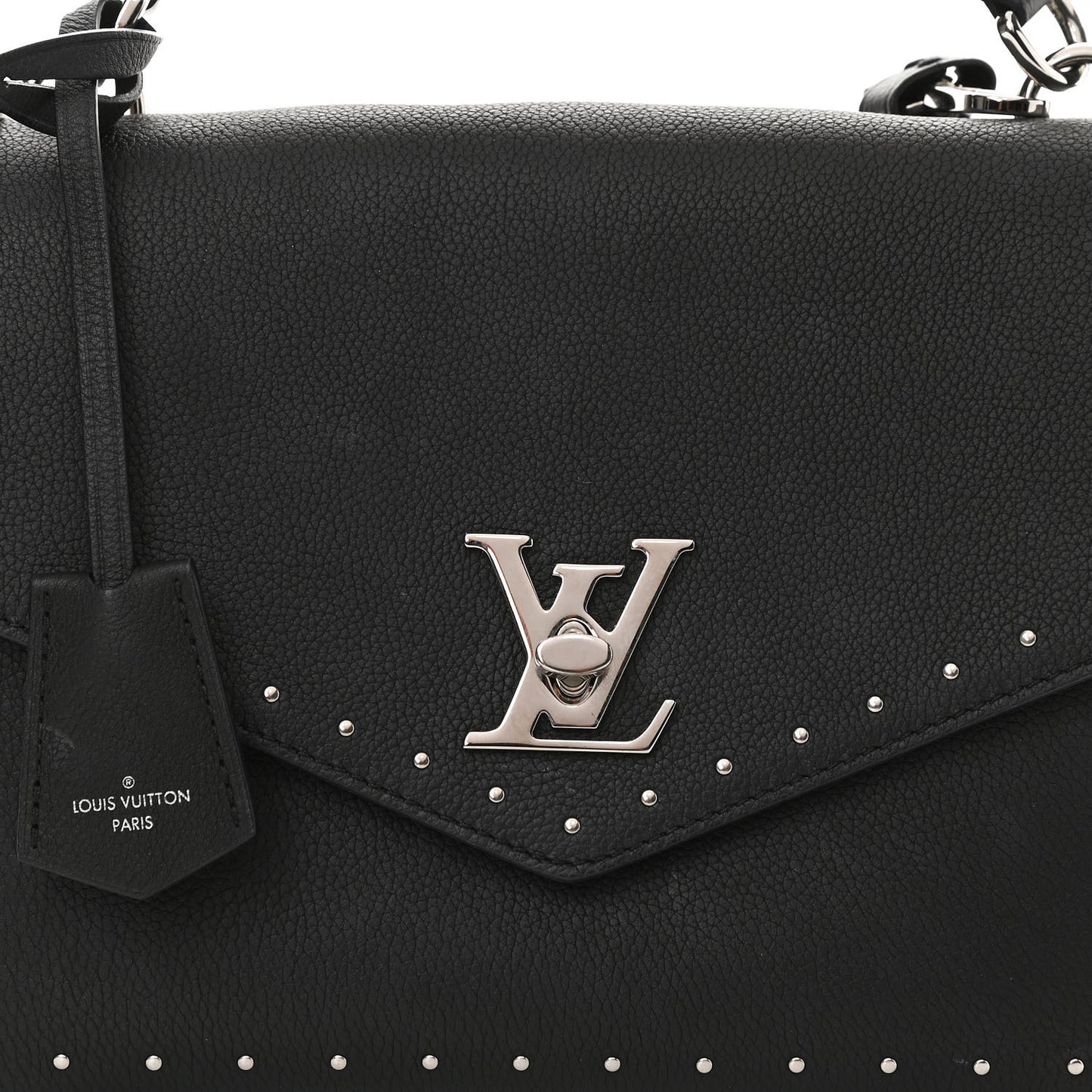 Soft Calfskin My Lockme Studs Black