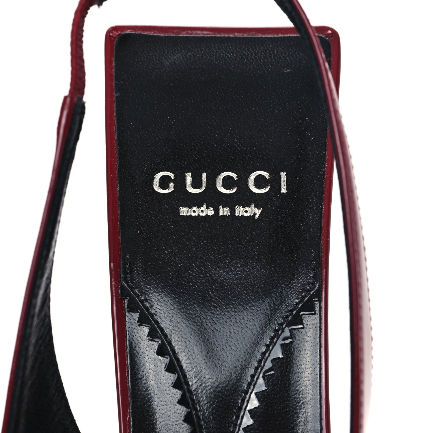 Gucci Nappa Mallory Pointed Toe Slingback Sandal 39 New 39 New Cherry 8 of 10