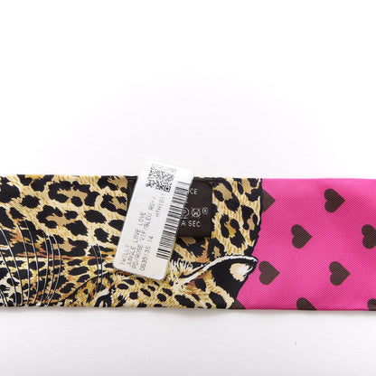 Hermes Silk Jungle Love Love Twilly Rose Vif Bleu Roy 2 of 4