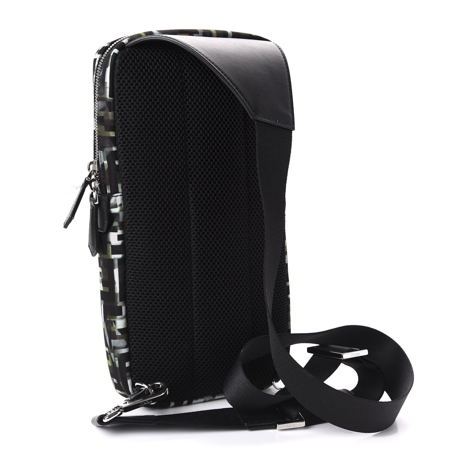 Fendi Nylon CamouFF Sling Bag Black Multicolor 2 of 8