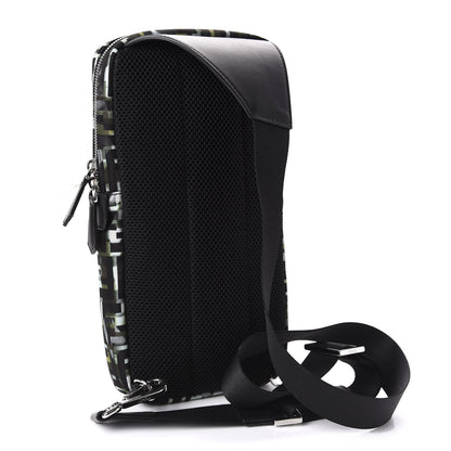 Fendi Nylon CamouFF Sling Bag Black Multicolor 2 of 8