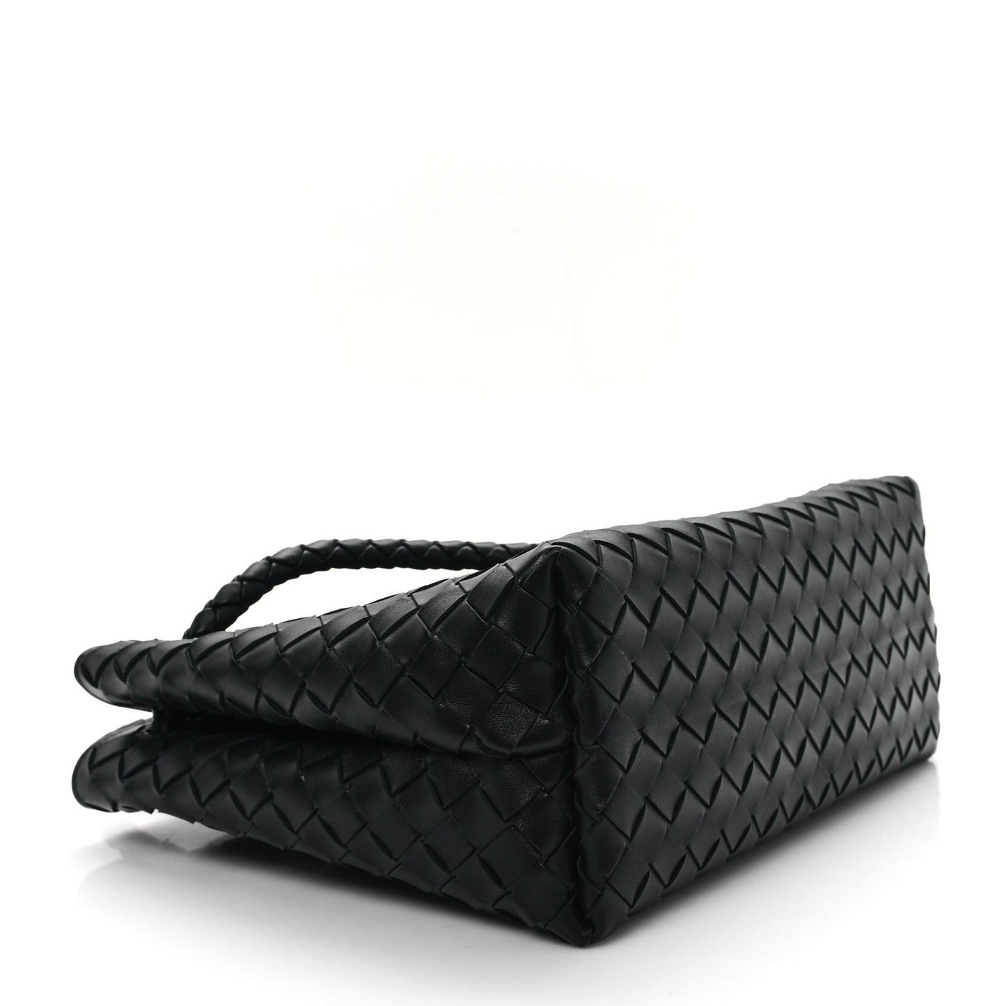 Nappa Intrecciato Medium Andiamo Shoulder Bag Black