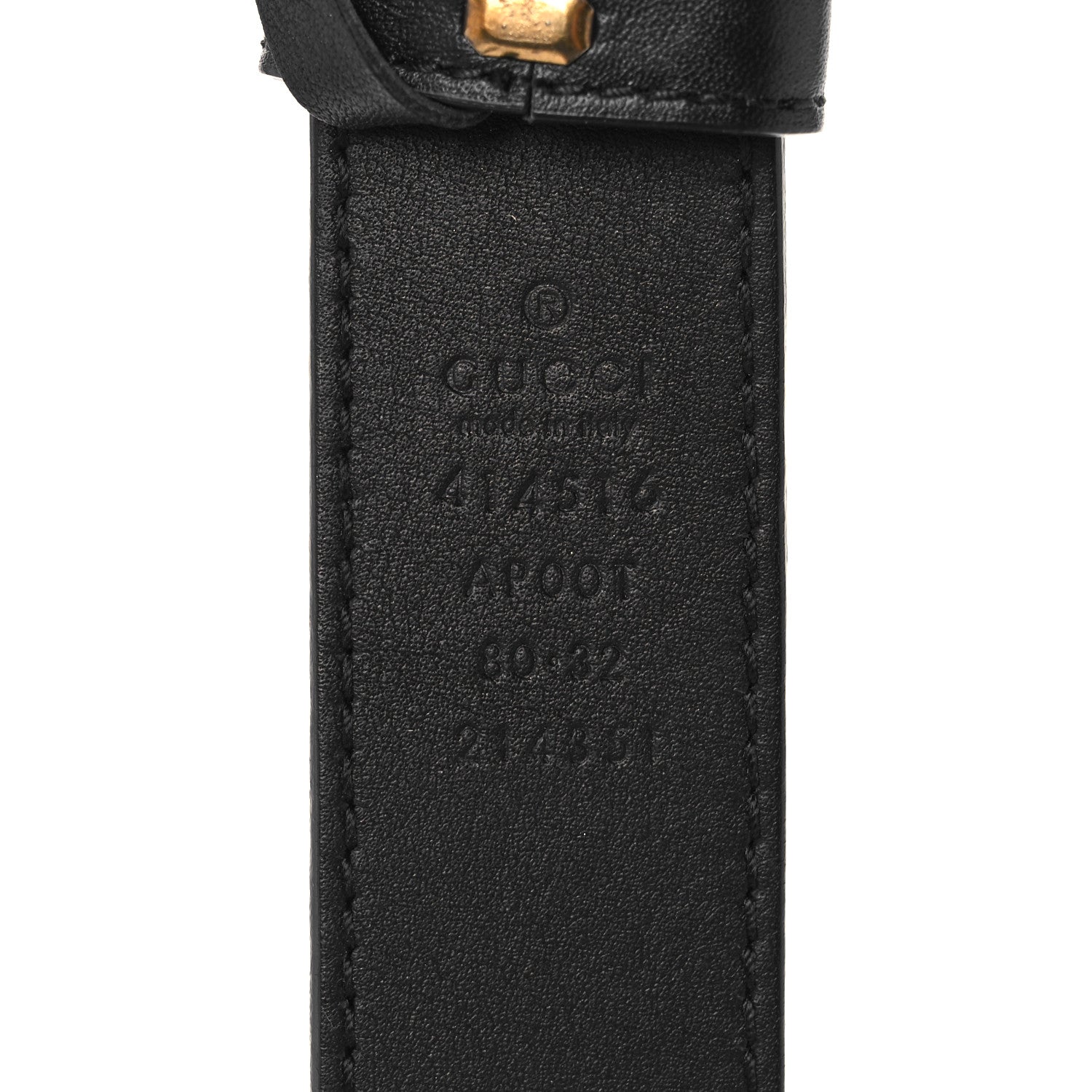 Gucci Calfskin Double G 30mm Belt 80 32 Black 3 of 5