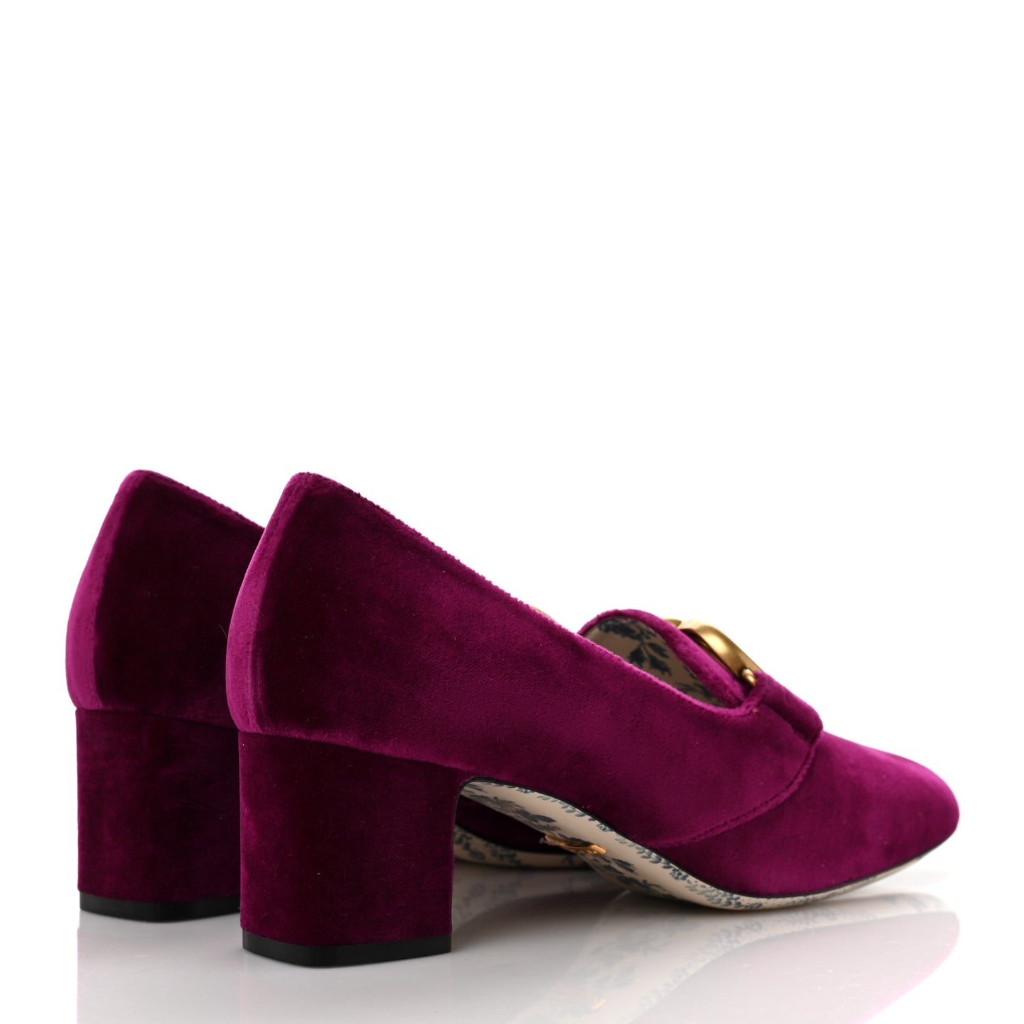 Softy Velvet GG Victoire 55mm Loafer Pumps 39 Fucsia