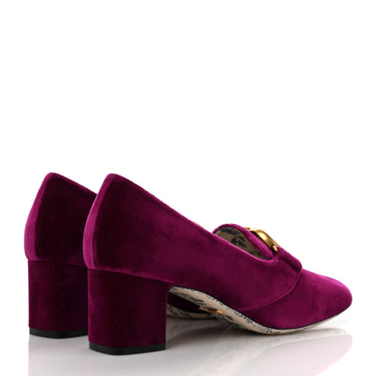 Gucci Softy Velvet GG Victoire 55mm Loafer Pumps 39 Fucsia 4 of 8