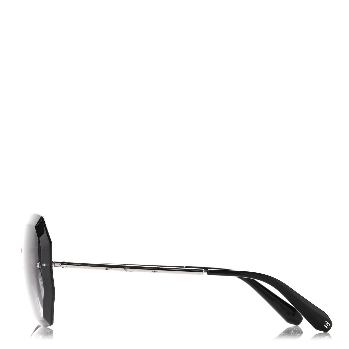 Metal Spring Round Sunglasses 4220 Silver