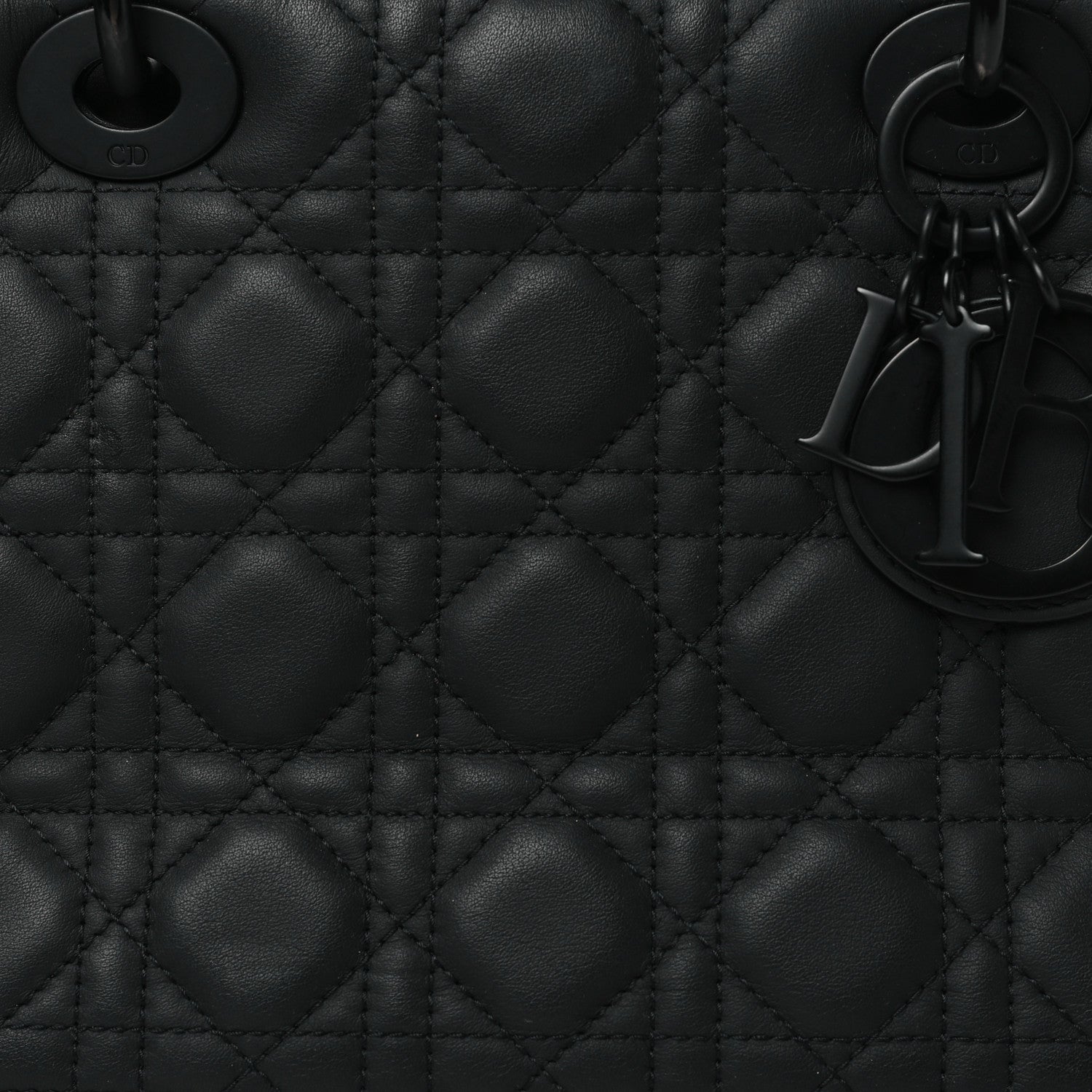 Christian Dior Ultra Matte Calfskin Cannage Medium Lady Dior Black 8 of 11