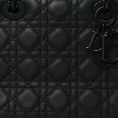 Christian Dior Ultra Matte Calfskin Cannage Medium Lady Dior Black 8 of 11