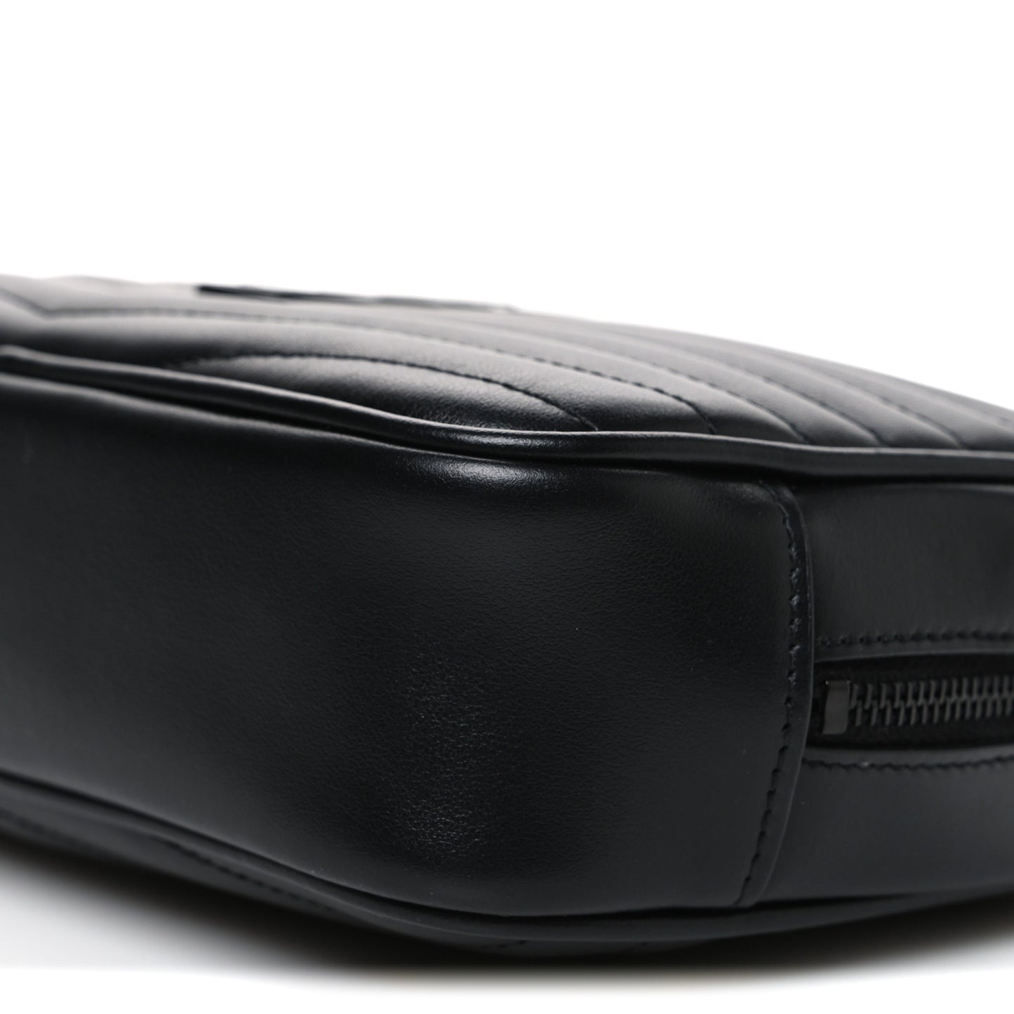 Calfskin Matelasse Monochrome Monogram Mini Lou Camera Bag Black