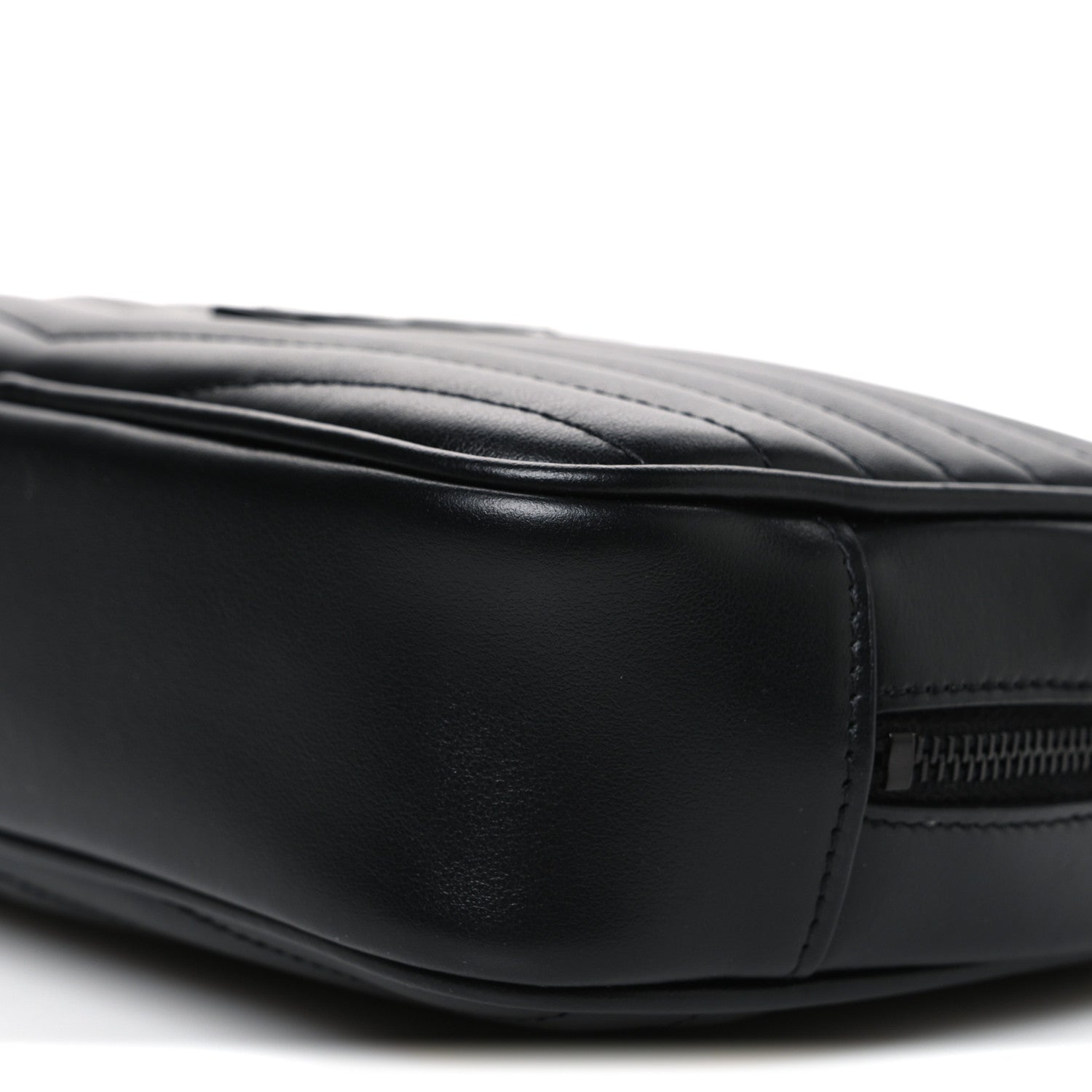 Saint Laurent Calfskin Matelasse Monochrome Monogram Mini Lou Camera Bag Black 10 of 10