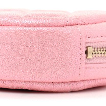 Chanel Iridescent Caviar Quilted Zip Around Classic Coin Purse Rose Pink 7 of 7