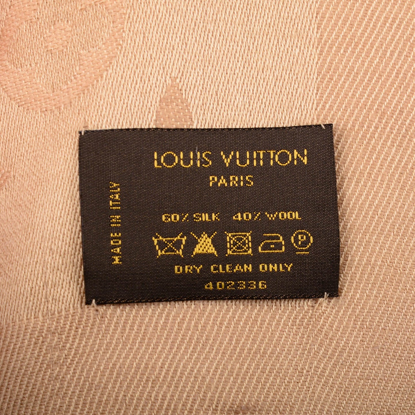 Silk Wool Monogram Shawl Dune
