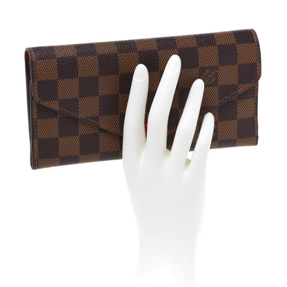 Louis Vuitton Damier Ebene Josephine Wallet Red 3 of 8