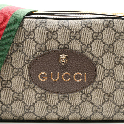 Gucci GG Supreme Monogram Web Neo Vintage Shoulder Bag Beige New Acero Crop 8 of 10