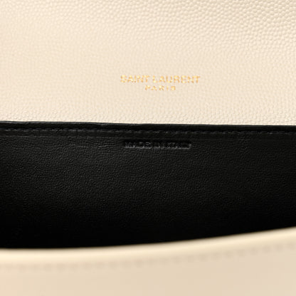 Saint Laurent Grain De Poudre Monogram Uptown Chain Wallet Crema Soft 7 of 12