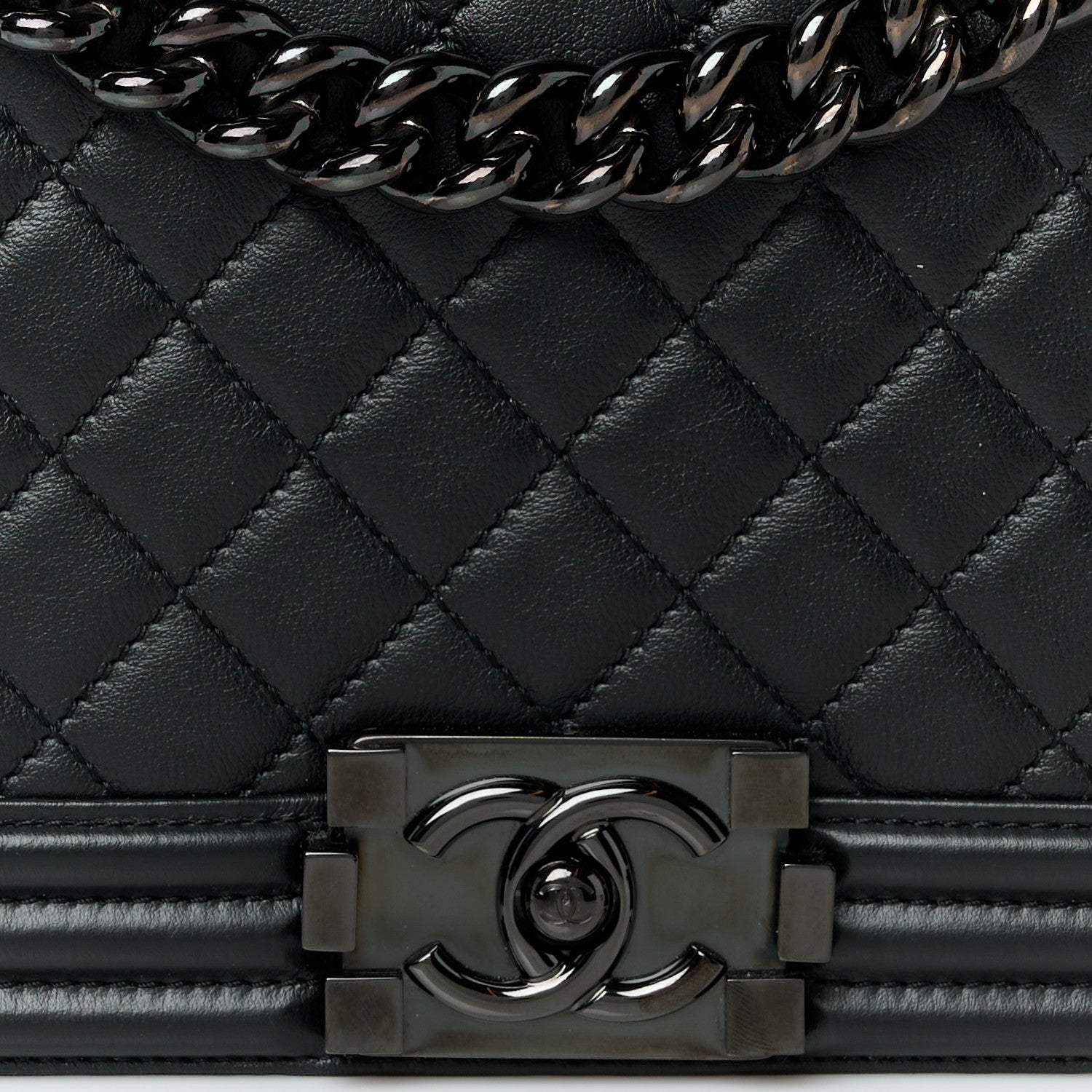 Chanel Calfskin Quilted New Medium Boy Flap So Black 8 of 11