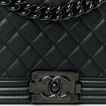 Chanel Calfskin Quilted New Medium Boy Flap So Black 8 of 11