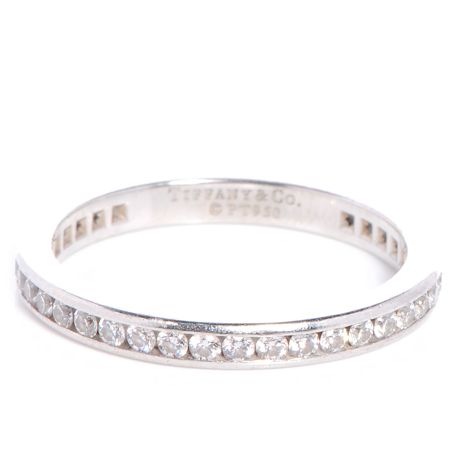 Tiffany Platinum Diamond 2mm Wedding Band 6 1 of 5
