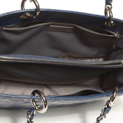 Chanel Caviar Quilted Grand Shopping Tote GST Dark Blue 5 of 7