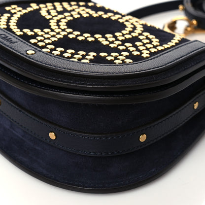 Chloe Calfskin Suede Small Constellation Studs Nile Bracelet Bag Full Blue 11 of 11