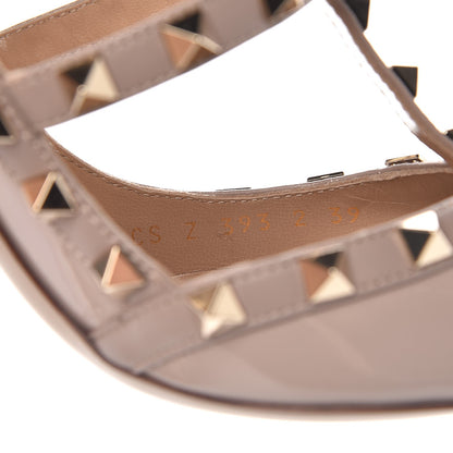 Valentino Garavani Patent Rockstud Ankle Strap Pumps 39 Poudre 8 of 9