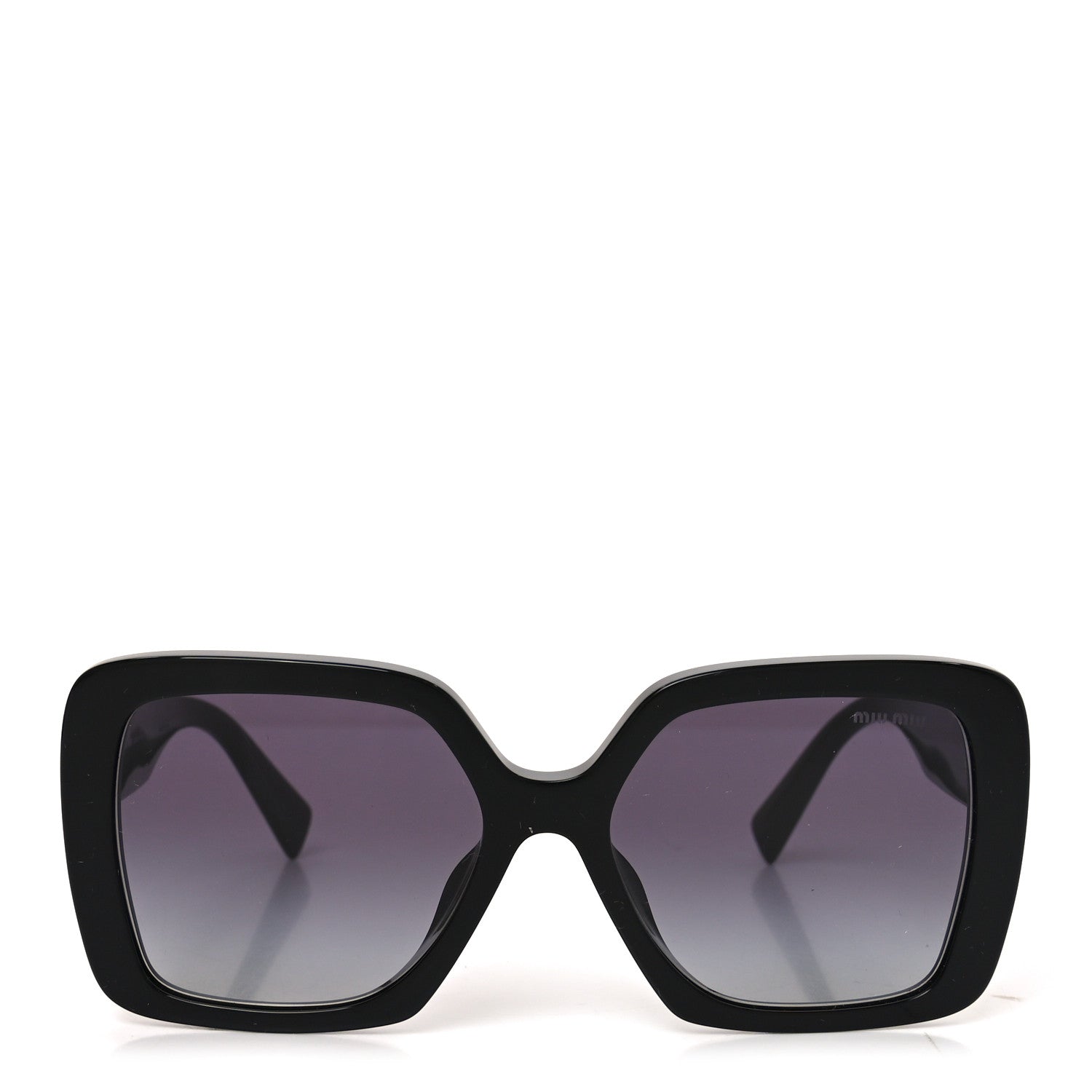 Miu Miu Acetate Rectangle Sunglasses SMU 10Y Black 2 of 7
