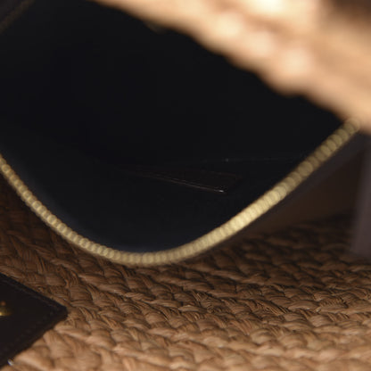 Saint Laurent Raffia Calfskin Small Panier Tote Naturale Nut 7 of 10