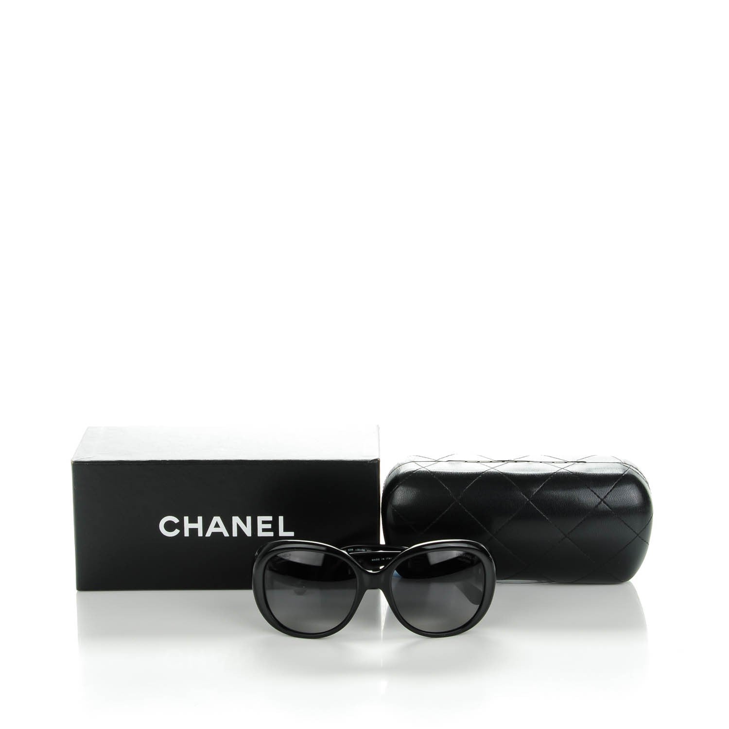 Chanel Acetate Velvet CC Polarized Sunglasses 5256 Black 6 of 6